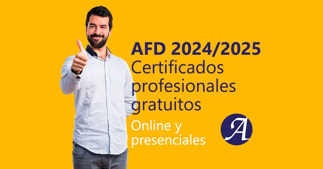 Cursos AFD Certificados Profesionales Gratuitos para Desempleados